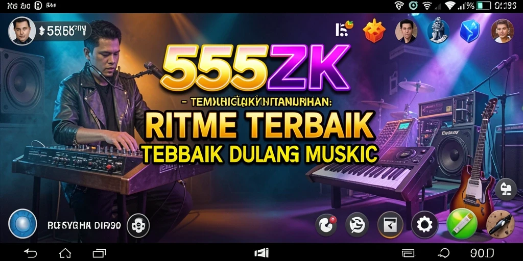 Screenshot gameplay 555ZK yang menunjukkan keseruan bermain musik.