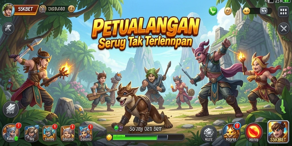 Screenshot menunjukkan gameplay yang menarik dari petualangan di 55KBET.