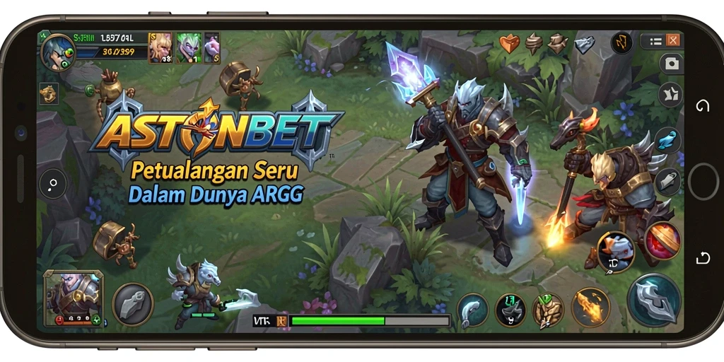 Screenshot menunjukkan aksi pertarungan epik dalam ASTONBET.