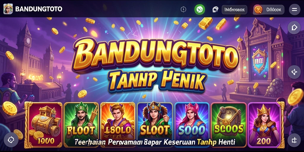 Tampilan gameplay menarik dari BANDUNGTOTO dengan simbol-simbol slot.