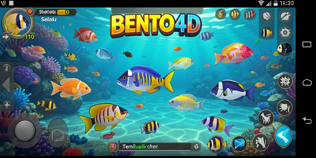 Tampilan gameplay seru dari BENTO4D saat menembak ikan.