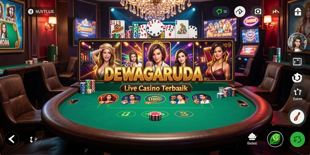 Tampilan gameplay DEWAGARUDA yang menarik dan interaktif dalam Live Casino.
