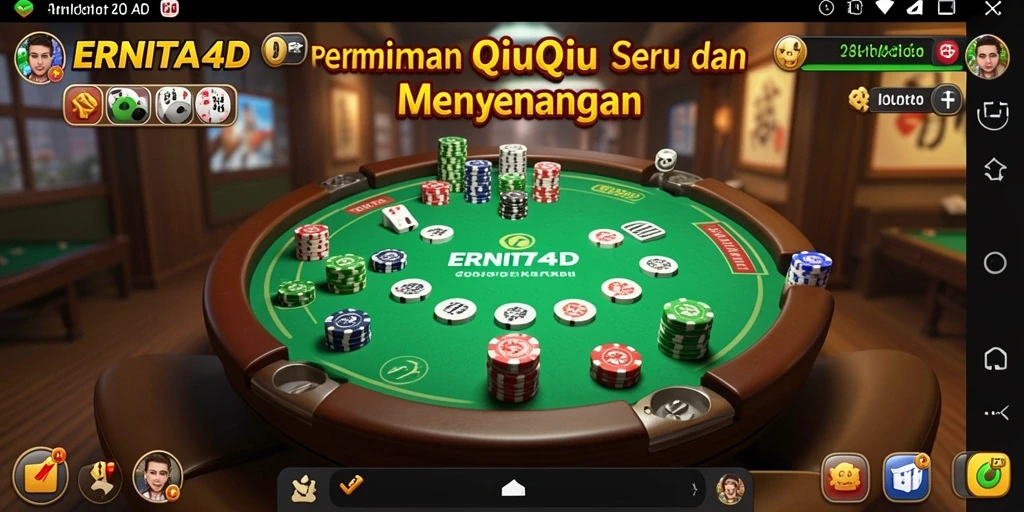 Tampilan gameplay seru QiuQiu di ERNITA4D.