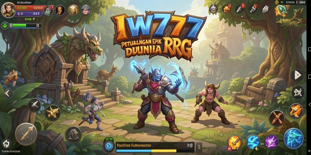 Tampilan gameplay IW777 dengan pertarungan RPG yang mendebarkan.