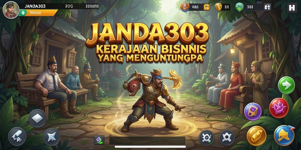 Tampilan menarik gameplay JANDA303 dalam membangun bisnis Tycoon.