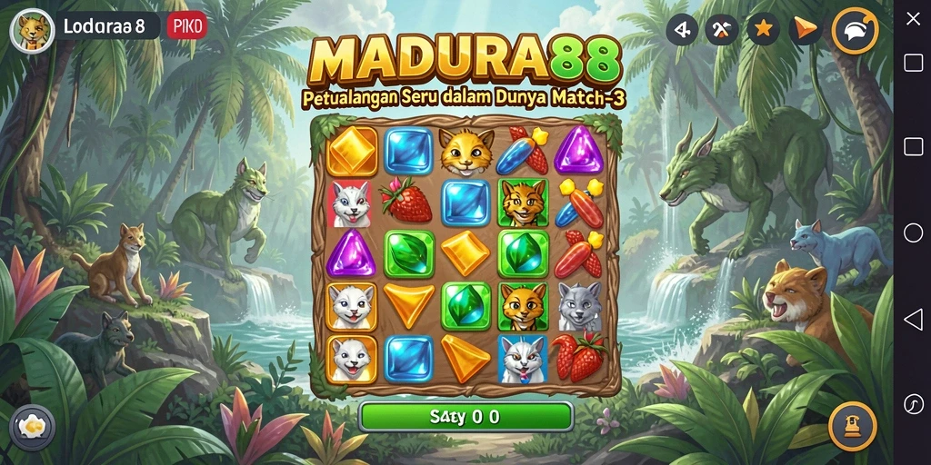 Screenshot menampilkan gameplay seru dan penuh warna dalam MADURA88.