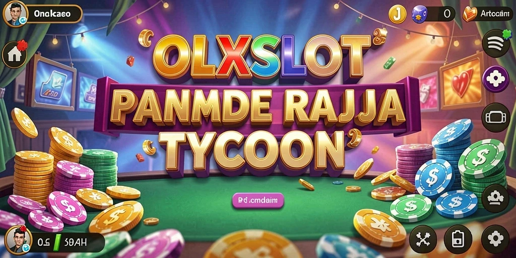 Screenshot gameplay OLXSLOT yang menunjukkan interaksi pemain dan pembangunan bisnis.