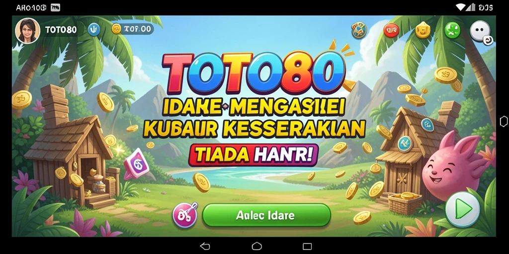 Tampilan gameplay TOTO80 yang seru dan penuh warna.