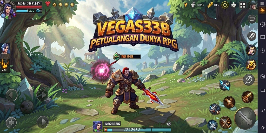 Screenshot utama VEGAS338 menampilkan aksi pertempuran yang menegangkan.