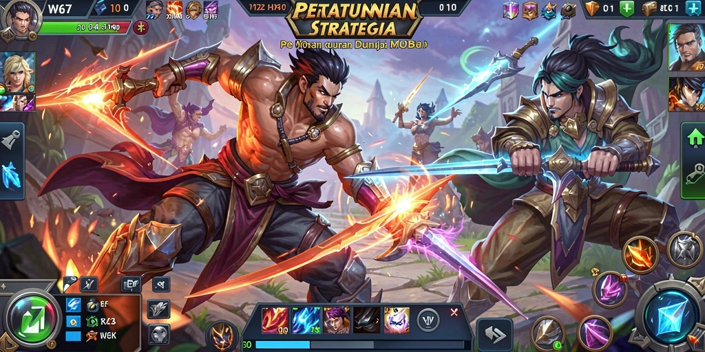 Tampilan utama gameplay W67 yang intens dan strategis.