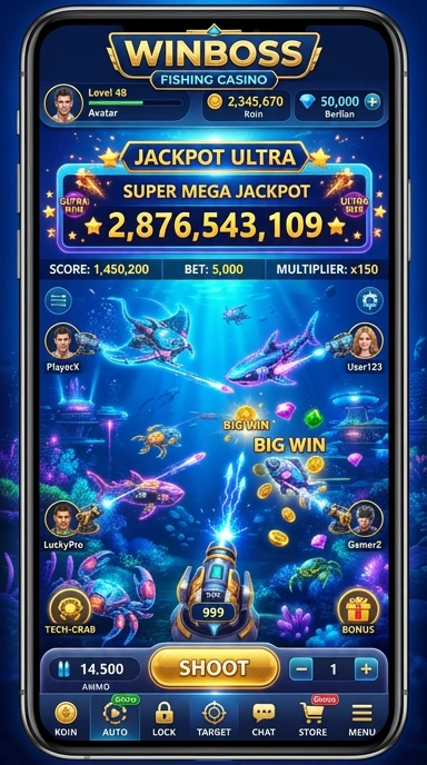 Screenshot aplikasi winboss yang menunjukkan koleksi aplikasi.